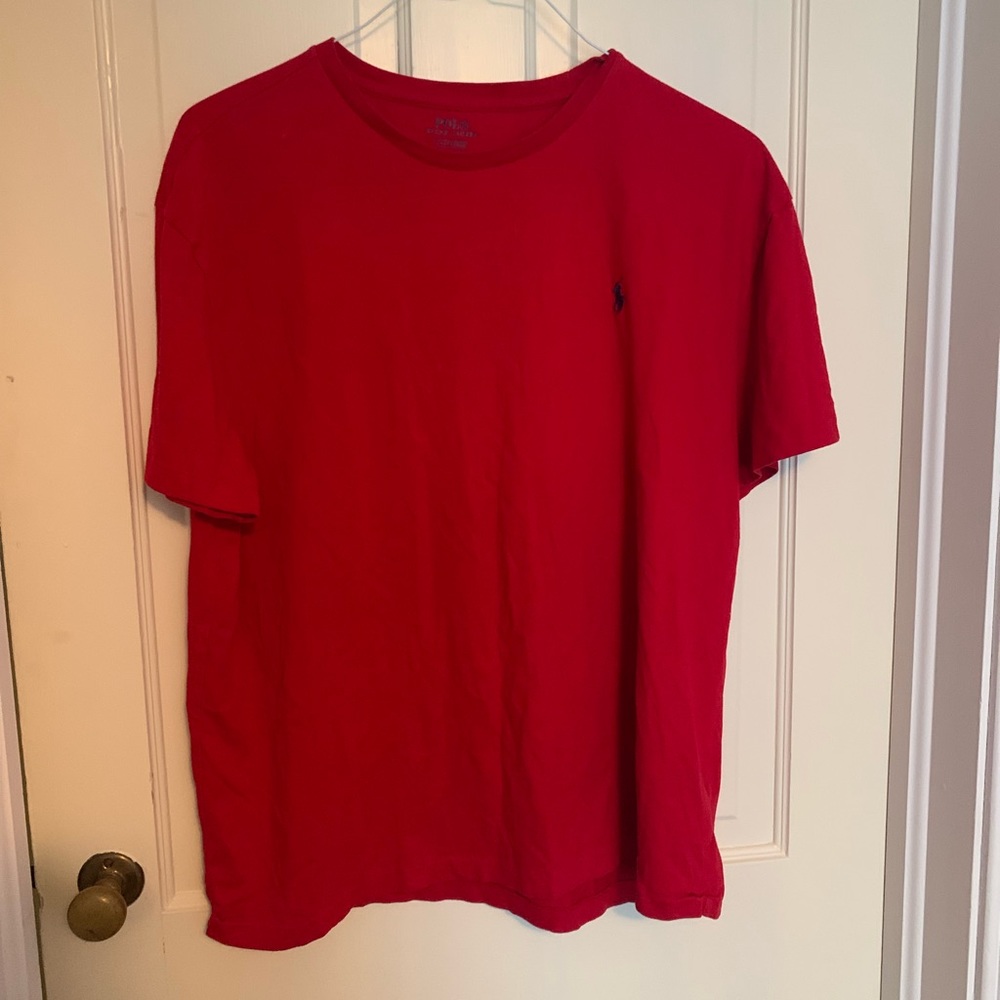 Red polo tee shirt